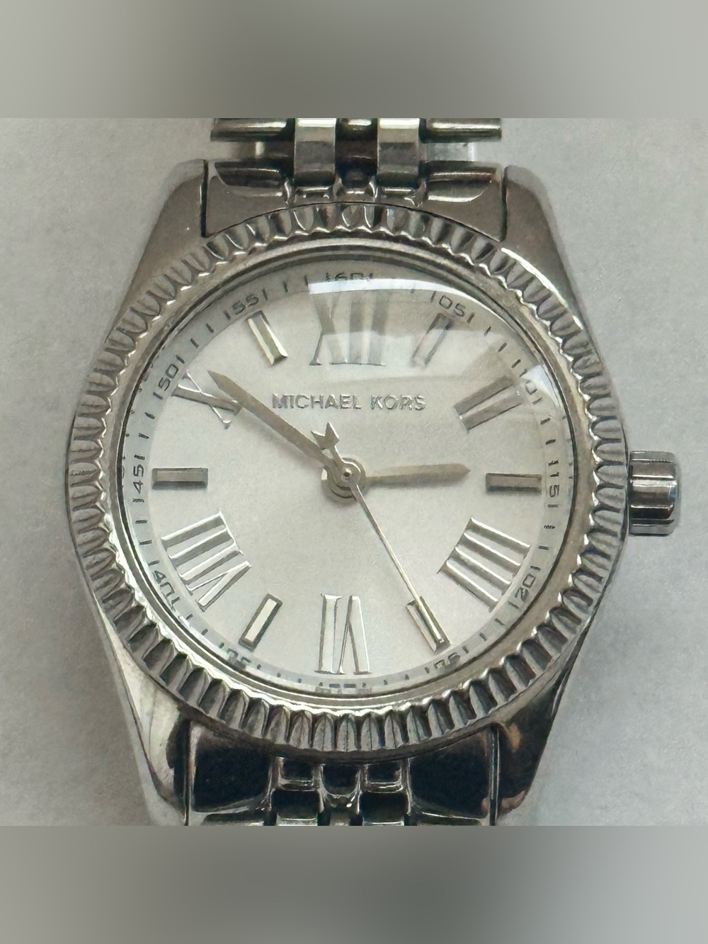 Michael Kors Petite Lexington Watch Stainless Steel Silver Tone Mini MK3228 - Picture 2 of 5